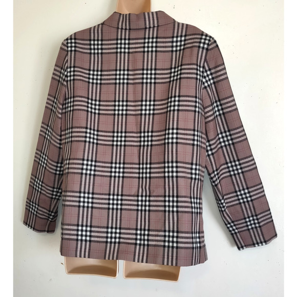 Vintage Pendleton Virgin Wool Tartan Plaid Blazer Women's 10 Jacket USA 80s 90s - Picture 6 of 16